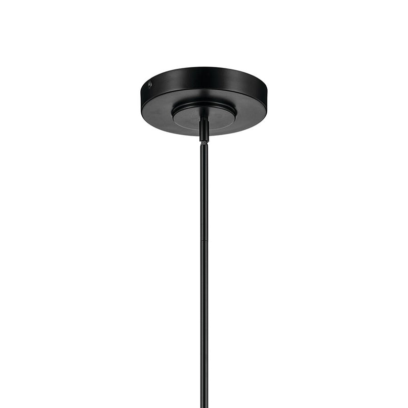 Kichler Riven 60.25" LED 1Lt Linear Chandelier, Black/Clear Fluted
