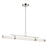Kichler Riven 60.25" LED 1Lt Linear Chandelier, Nickel/Clear Fluted - 52754PNLED