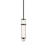 Kichler Riven 15.5" LED 1 Light Mini Pendant, Black/Clear Fluted