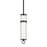 Kichler Riven 15.5" LED 1 Light Mini Pendant, Black/Clear Fluted