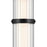 Kichler Riven 15.5" LED 1 Light Mini Pendant, Black/Clear Fluted