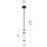 Kichler Riven 15.5" LED 1 Light Mini Pendant, Black/Clear Fluted