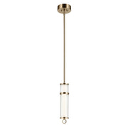 Kichler Riven 15.5" LED 1 Light Pendant, Bronze/Clear Fluted - 52755CPZLED