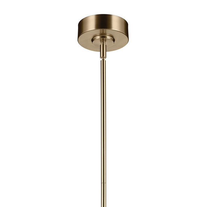 Kichler Riven 15.5" LED 1 Light Pendant, Bronze/Clear Fluted