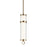 Kichler Riven 15.5" LED 1 Light Pendant, Bronze/Clear Fluted
