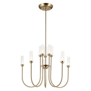 Kichler Moraine 30" LED 10 Light 2-Tier Chandelier, Bronze - 52757CPZLED