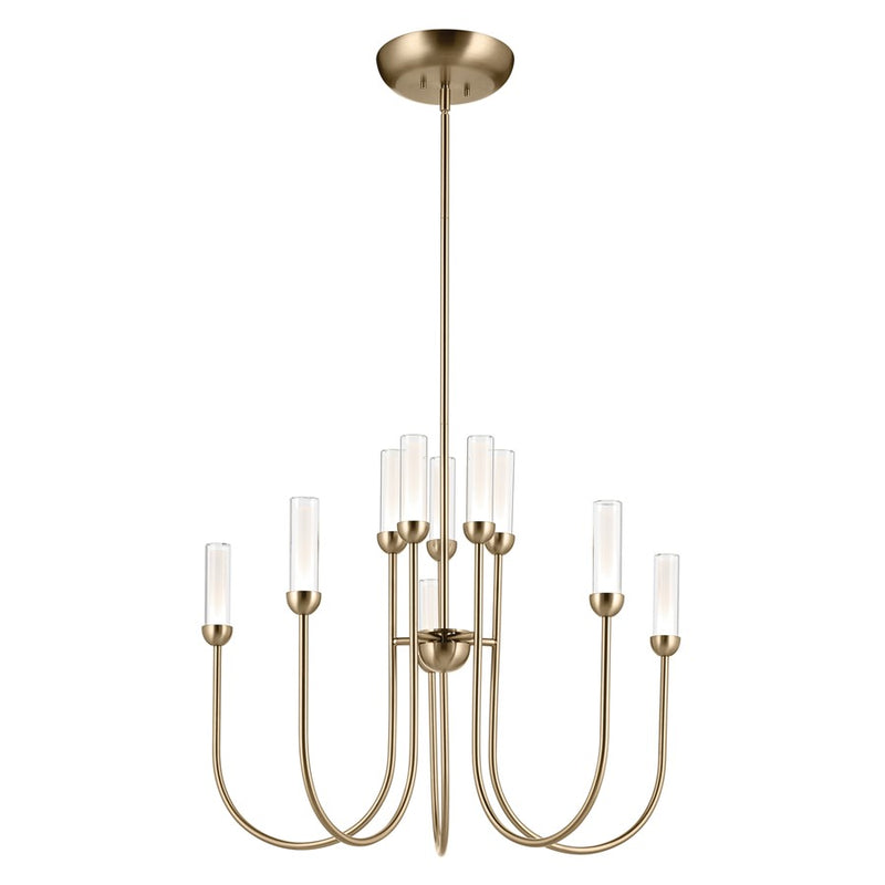 Kichler Moraine 30" LED 10 Light 2-Tier Chandelier, Bronze - 52757CPZLED