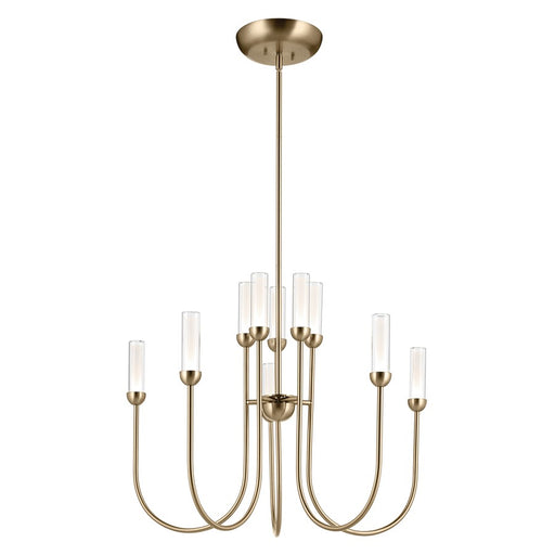 Kichler Moraine 30" LED 10 Light 2-Tier Chandelier, Bronze - 52757CPZLED