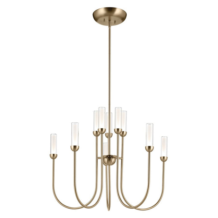 Kichler Moraine 30" LED 10 Light 2-Tier Chandelier, Bronze - 52757CPZLED