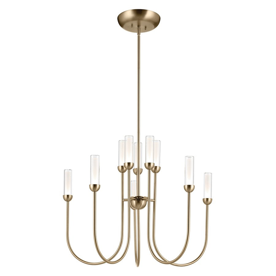 Kichler Moraine 30" LED 10 Light 2-Tier Chandelier, Bronze - 52757CPZLED