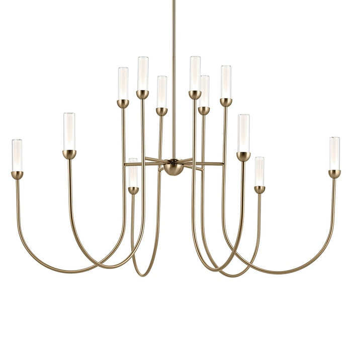 Kichler Moraine 50" LED 12 Light 2-Tier Chandelier, Bronze