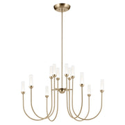 Kichler Moraine 40" LED 12 Light 2-Tier Chandelier, Bronze - 52759CPZLED