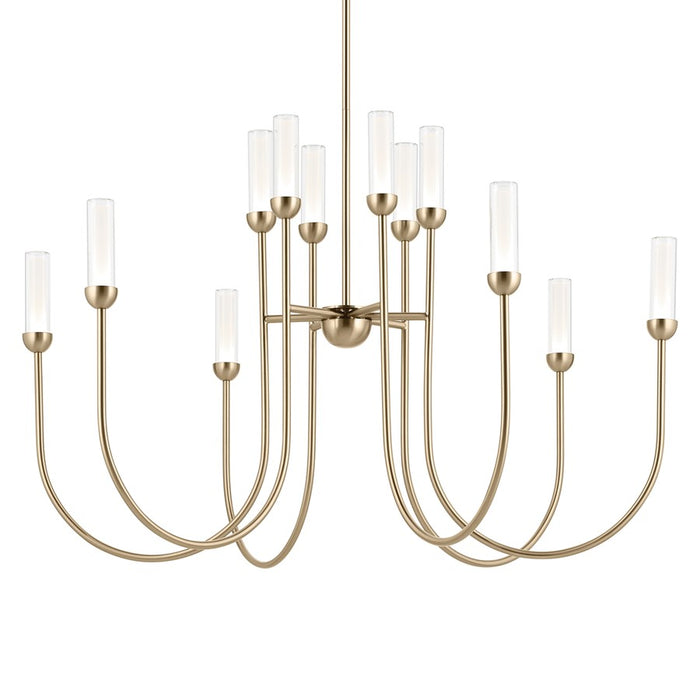 Kichler Moraine 40" LED 12 Light 2-Tier Chandelier, Bronze