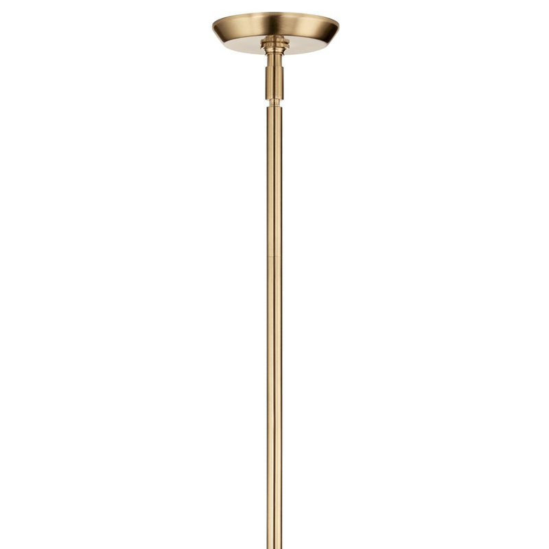 Kichler Cassius 39.5" 4 Light Convertible Chandelier, Bronze/Opal