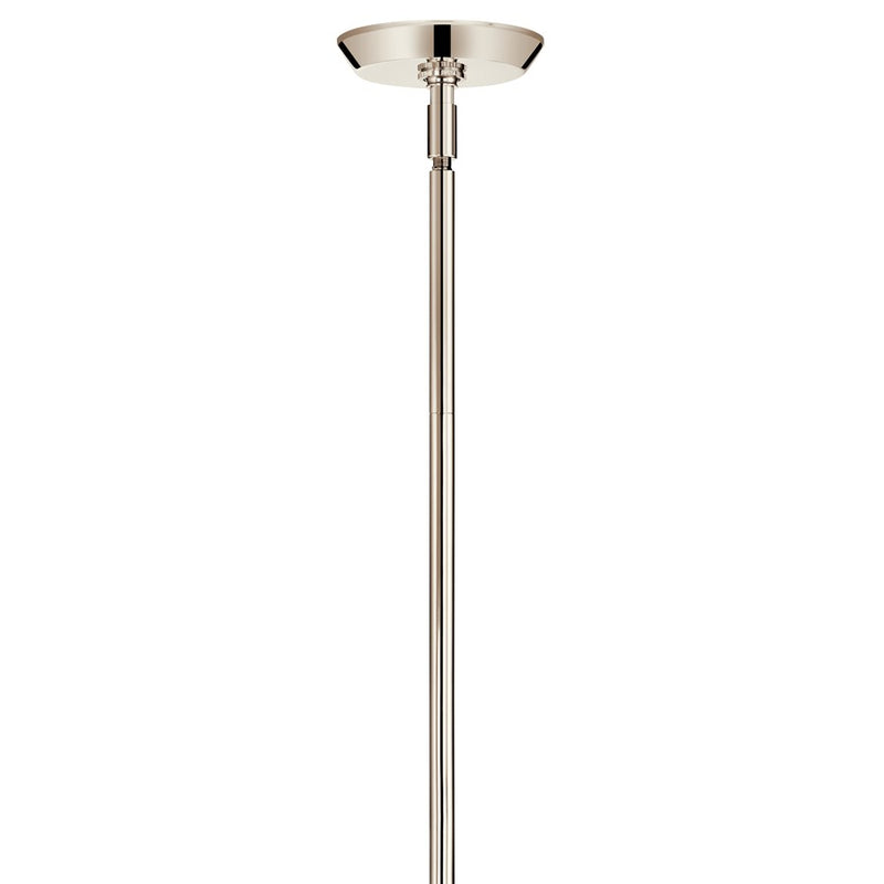 Kichler Cassius 39.5" 4 Light Convertible Chandelier, Nickel/Opal