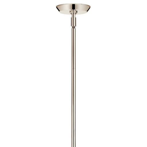 Kichler Cassius 39.5" 4 Light Convertible Chandelier, Nickel/Opal