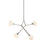 Kichler Cassius 39.5" 4 Light Convertible Chandelier, Nickel/Opal