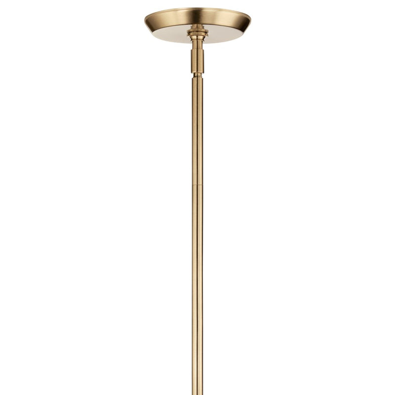 Kichler Cassius 52.5" 8 Light Convertible Chandelier, Bronze/Opal