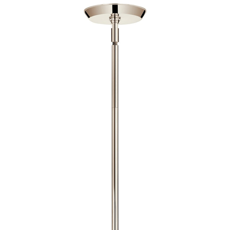 Kichler Cassius 52.5" 8 Light Convertible Chandelier, Nickel/Opal