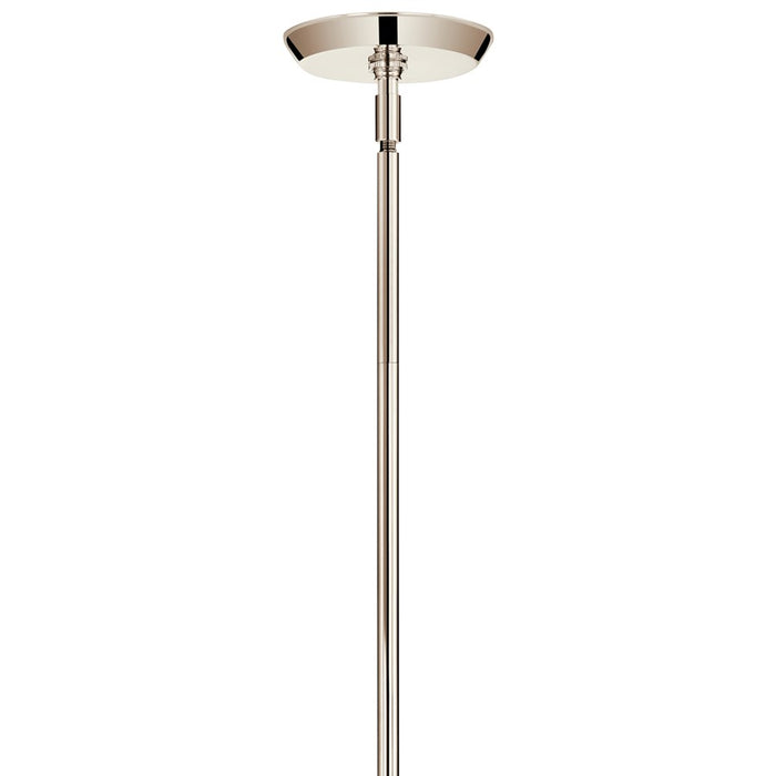 Kichler Cassius 52.5" 8 Light Convertible Chandelier, Nickel/Opal