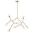 Kichler Cassius 61.25" 8 Light Convertible Chandelier, Bronze/Opal - 52764CPZ