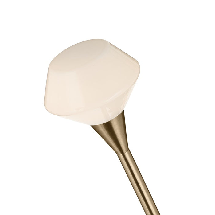 Kichler Cassius 61.25" 8 Light Convertible Chandelier, Bronze/Opal