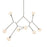 Kichler Cassius 61.25" 8 Light Convertible Chandelier, Nickel/Opal