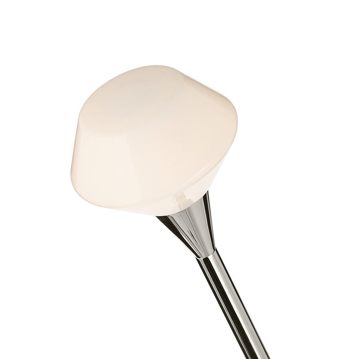 Kichler Cassius 61.25" 8 Light Convertible Chandelier, Nickel/Opal