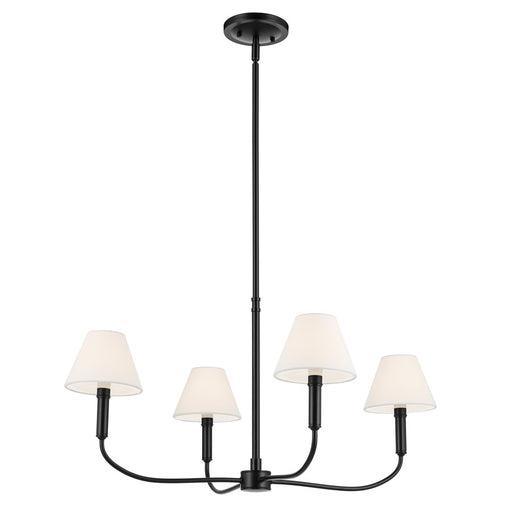 Kichler Eadie 30.75" 4 Light Chandelier, Black - 52766BK