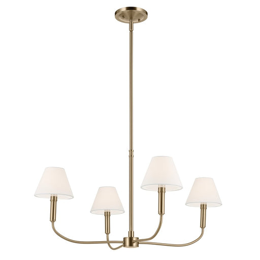 Kichler Eadie 30.75" 4 Light 1 Tier Chandelier, Champagne Bronze - 52766CPZ