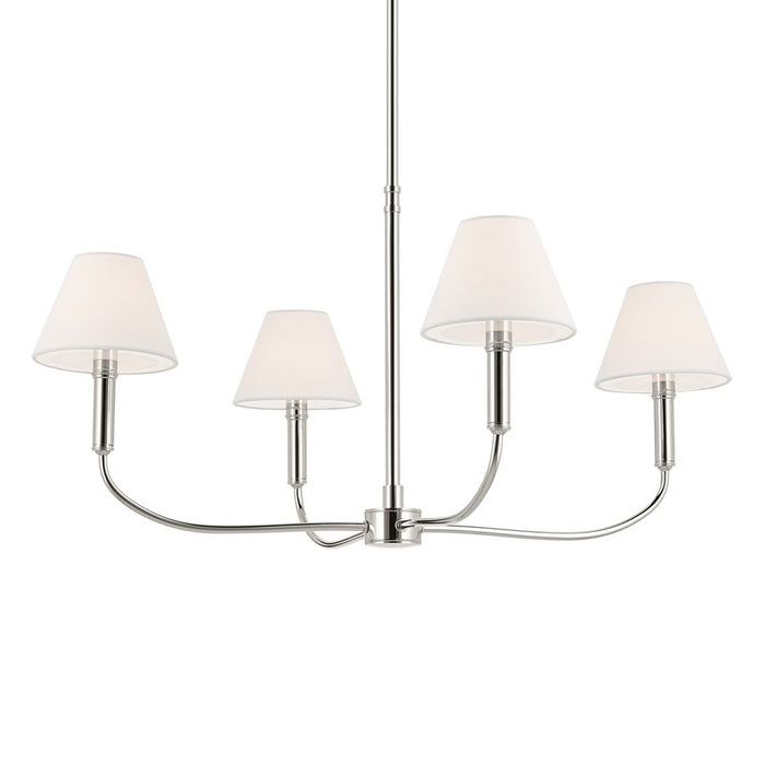 Kichler Eadie 30.75" 4 Light 1 Tier Chandelier, Polished Nickel