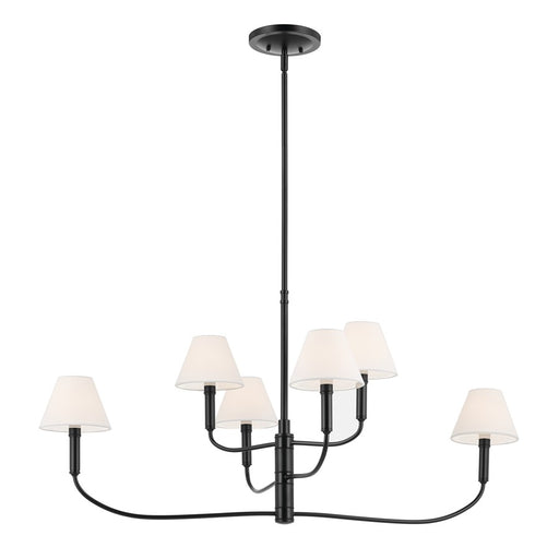 Kichler Eadie 41" 6 Light Chandelier, Black - 52767BK