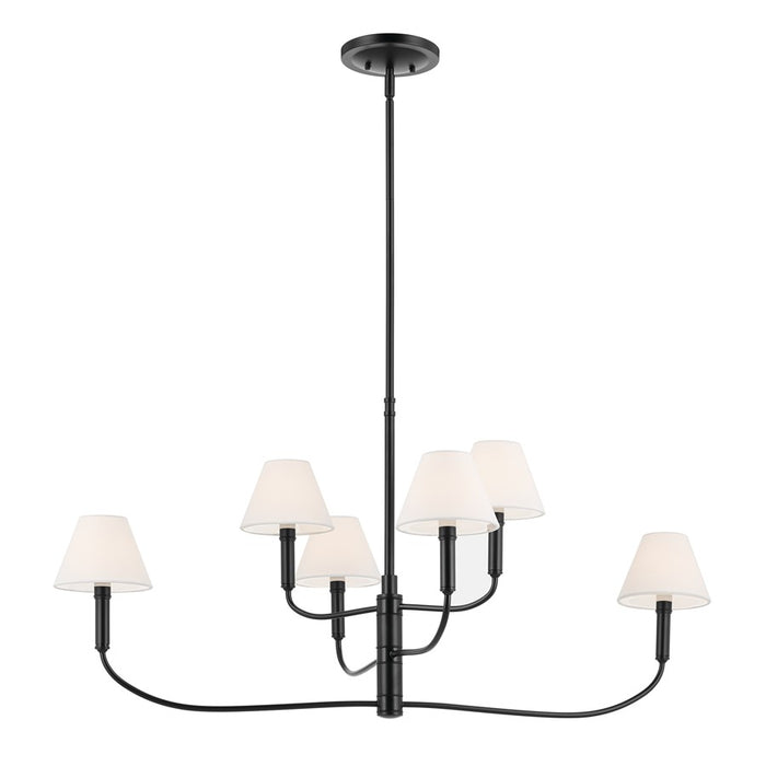 Kichler Eadie 41" 6 Light Chandelier, Black - 52767BK