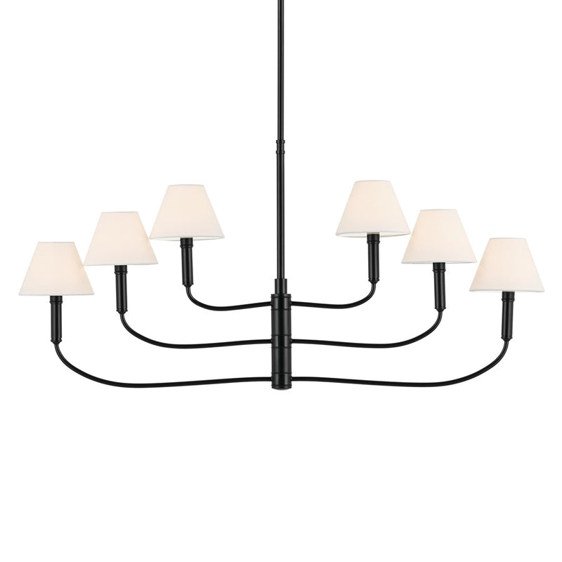 Kichler Eadie 41" 6 Light Chandelier, Black