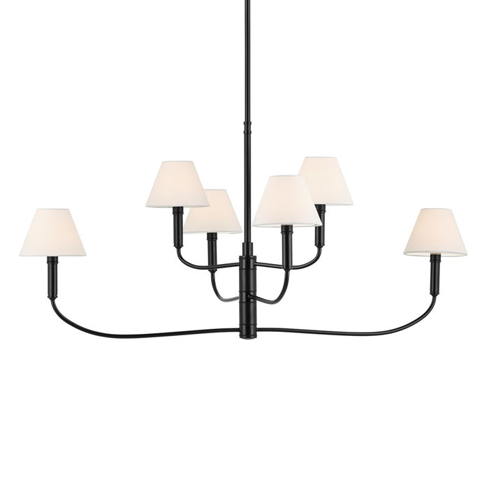Kichler Eadie 41" 6 Light Chandelier, Black
