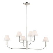 Kichler Eadie 41" 6 Light Chandelier, Polished Nickel - 52767PN