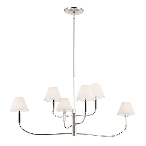 Kichler Eadie 41" 6 Light Chandelier, Polished Nickel - 52767PN