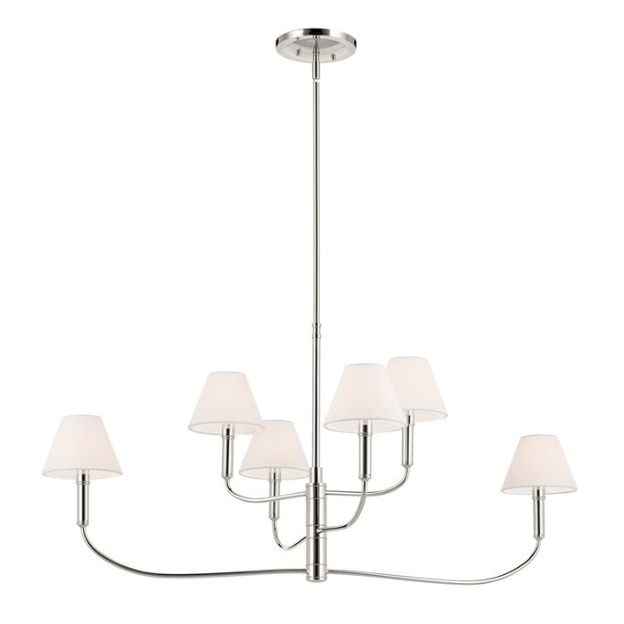 Kichler Eadie 41" 6 Light Chandelier, Polished Nickel - 52767PN