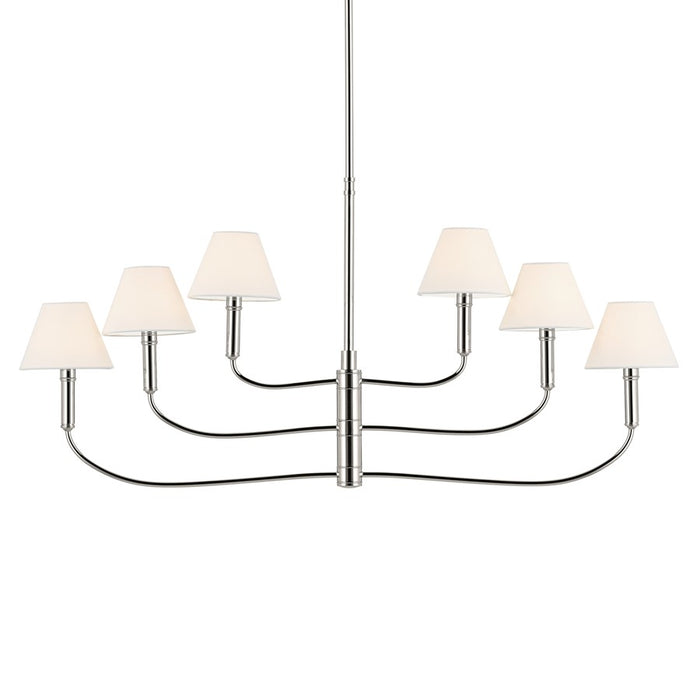 Kichler Eadie 41" 6 Light Chandelier, Polished Nickel