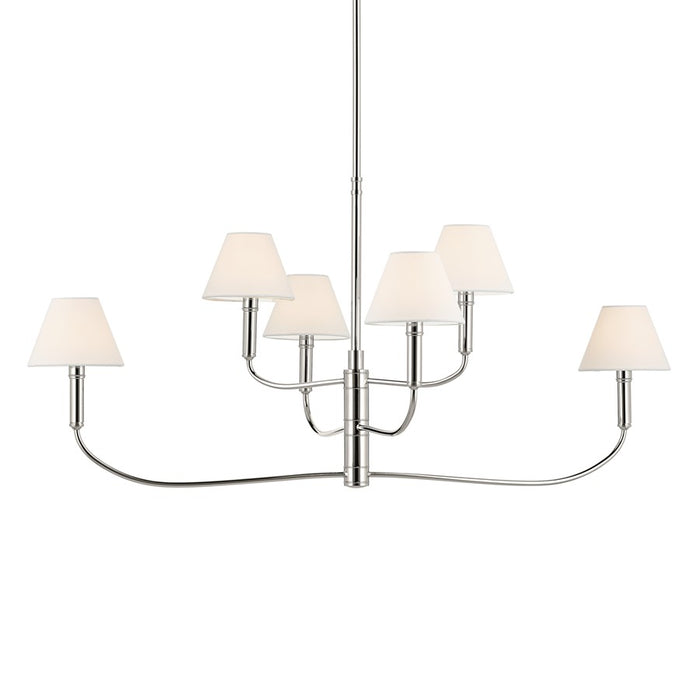 Kichler Eadie 41" 6 Light Chandelier, Polished Nickel