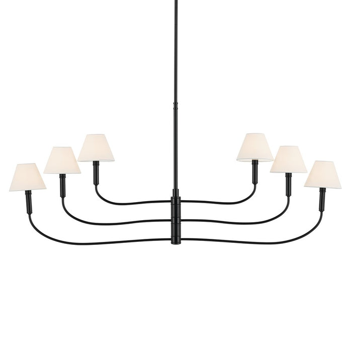Kichler Eadie 51.5" 6 Light Chandelier, Black