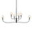 Kichler Eadie 51.5" 6 Light Chandelier, Black