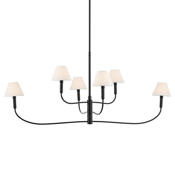 Kichler Eadie 51.5" 6 Light Chandelier, Black