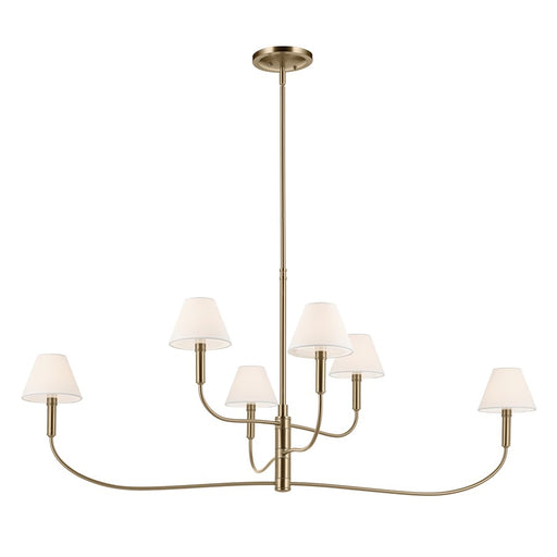 Kichler Eadie 51.5" 6 Light Chandelier, Champagne Bronze - 52768CPZ
