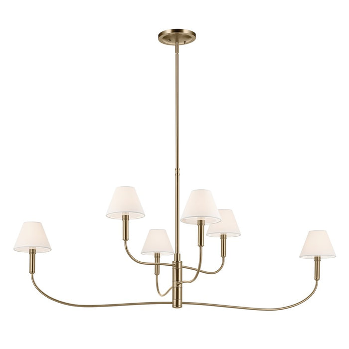 Kichler Eadie 51.5" 6 Light Chandelier, Champagne Bronze - 52768CPZ