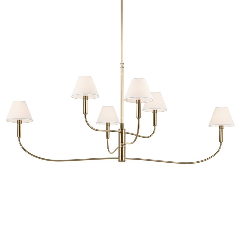 Kichler Eadie 51.5" 6 Light Chandelier, Champagne Bronze