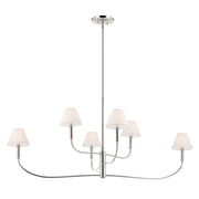 Kichler Eadie 51.5" 6 Light Chandelier, Polished Nickel - 52768PN