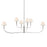 Kichler Eadie 51.5" 6 Light Chandelier, Polished Nickel