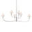 Kichler Eadie 51.5" 6 Light Chandelier, Polished Nickel