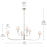 Kichler Eadie 51.5" 6 Light Chandelier, Polished Nickel